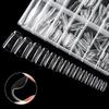 140Pcs Full Cover Ultra Thin Clear Press On Toenails Artificial Acrylic Fake Foot Nail Tips Manicure Tool for Easy Nail Art