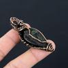 Ruby Zoisite Gemstone Pure Copper Wire Wrapped Handmade Jewelry Pendant For Gift