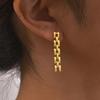 Luxe Oorbellen met Ketting voor Vrouwen, Roestvrij Staal met Gouden Plating, Unieke Sieraden Moederdag Cadeau