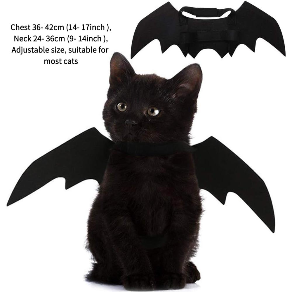 

Хэллоуин Украшение Крылья летучей мыши для питомца Котенок Регулируемый костюм на липучке Аксессуары Крылья летучей мыши для косплея котенка Вечеринка Товары для питомцев S