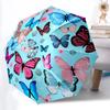 1pc Butterfly Print Automatic Umbrella - Automatic Opening And Closing, Sturdy Iron Frame, Portable Folding Design Yy251018138