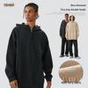 TILANI Autumn/Winter Terry Cotton Sweatshirt with Zipper Detail and Frayed Edge Pullover Hoodie