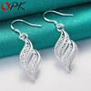 Polished 925 Sterling Silver Leaf Design Fashion Earrings with Clasp... More