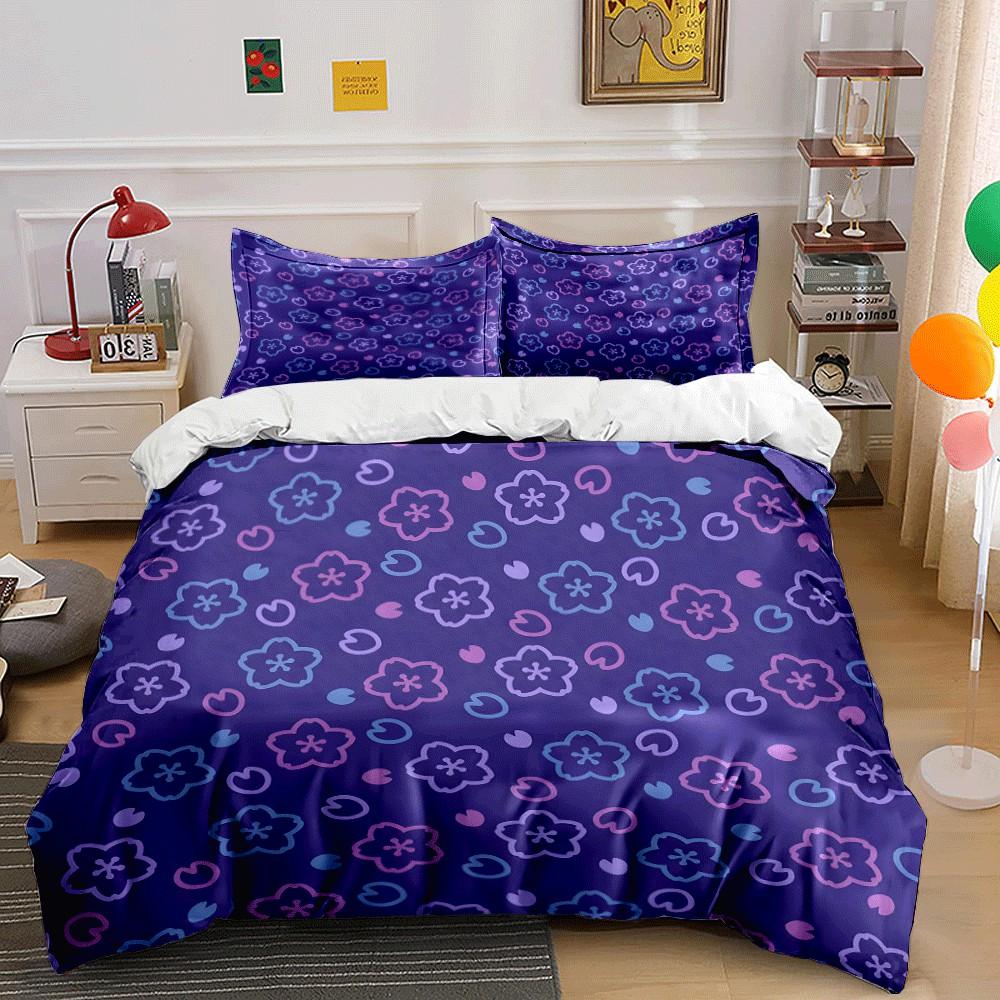 Floral Pattern Three-Piece Set Design Exquisite three-piece bedding set gift for kids and adults
