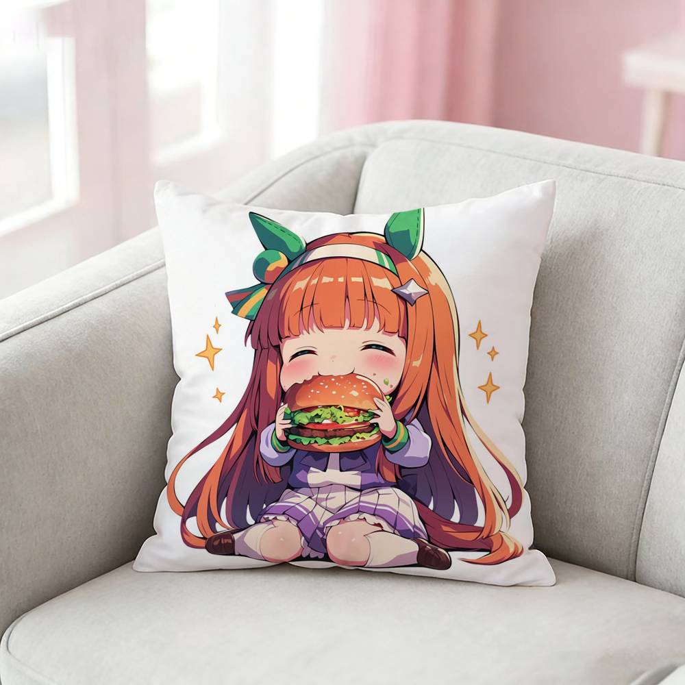 PPretty Derby SSilence Suzuka Pillow Case Cushion Cover Throw Pillow Case For Car Sofa