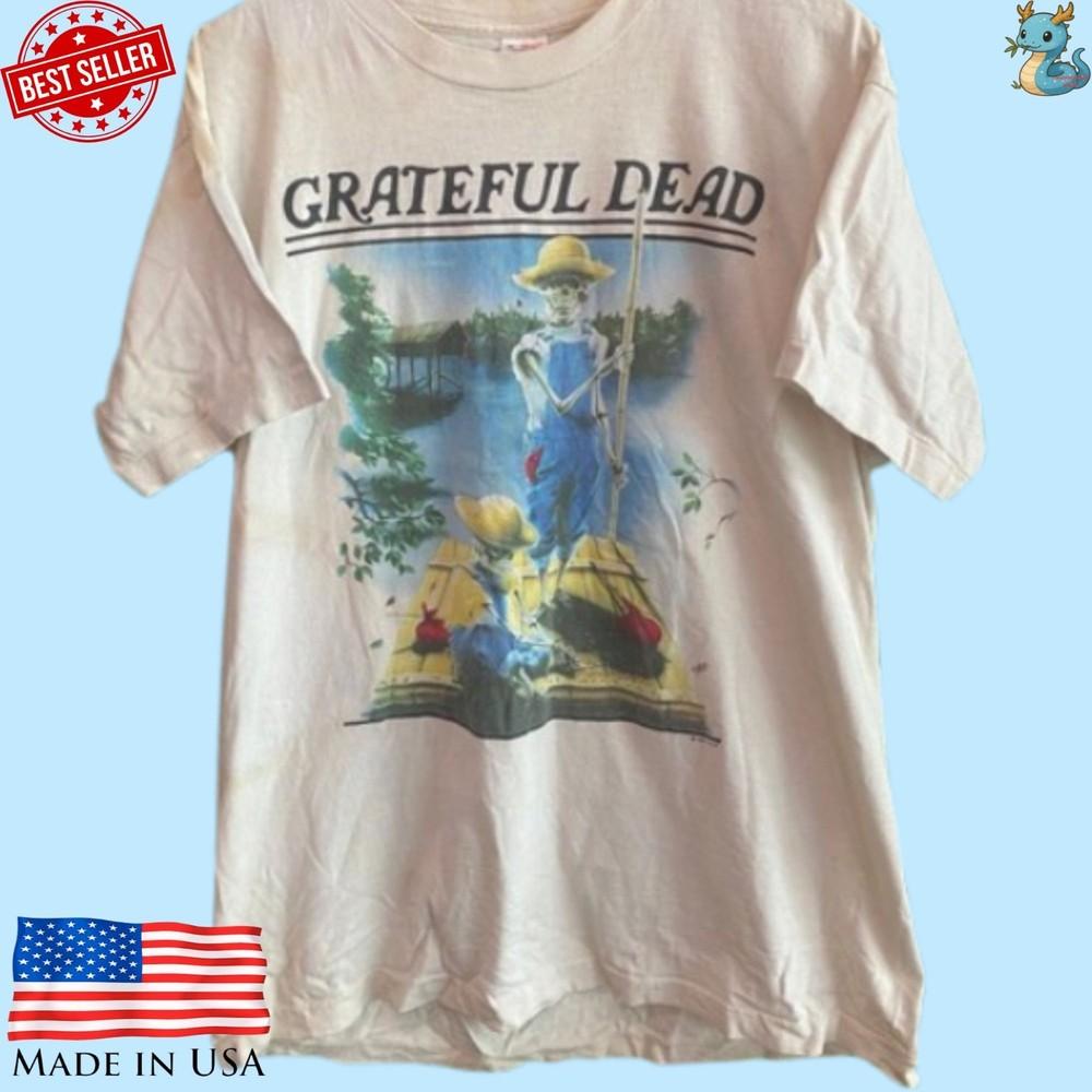 Grateful Dead 1995 Spring Tour T Shirt Vintage Band Tee White Unisex Unisex T-Shirt M