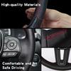for Honda Accord Euro 2008-2012 Acura TSX Wagon 2009-2014 Hand Stitched black Genuine Leather suede car Steering Wheel Cover
