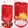 5/10Pcs Love Heart-Shaped Snack Candy Tray Small Dinner Plate Set Household Serving Plate