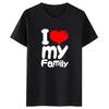T-shirty damskie Kocham moją rodzinę Zabawne jednakowe stroje rodzinne Bawełna Wygląd rodzinny Ojciec Matka i córka Syn Koszulki dziecięce Body dziecięce