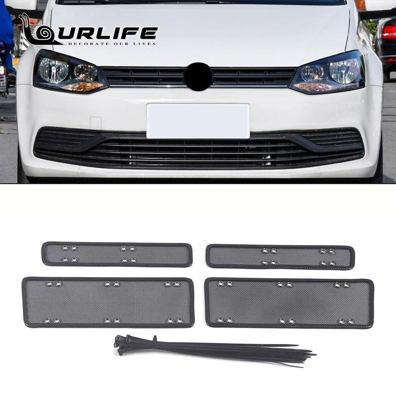 

For Volkswagen VW POLO Mk6 2017-2018 Car Accessories Front Grille Insert Net Anti-insect Dust Garbage Proof Inner Cover For POLO 2017-2018
