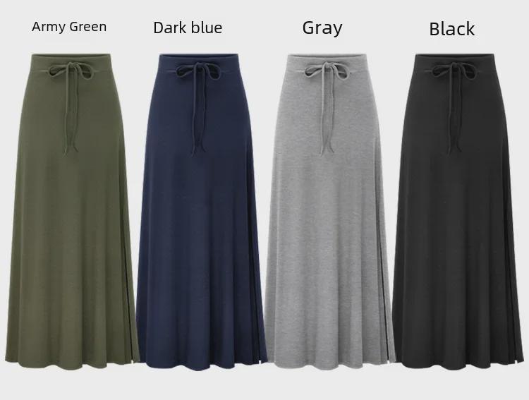 Hoge taille riem split rok - Koreaanse stijl slim fit voor vrouwen, halflang