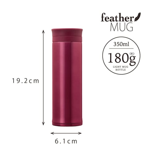 Atlas AS-350R 350ml Vacuum Insulated Stainless Steel Water Bottle, Lightweight, Double-Walled, for Hot and Cold Water, Red