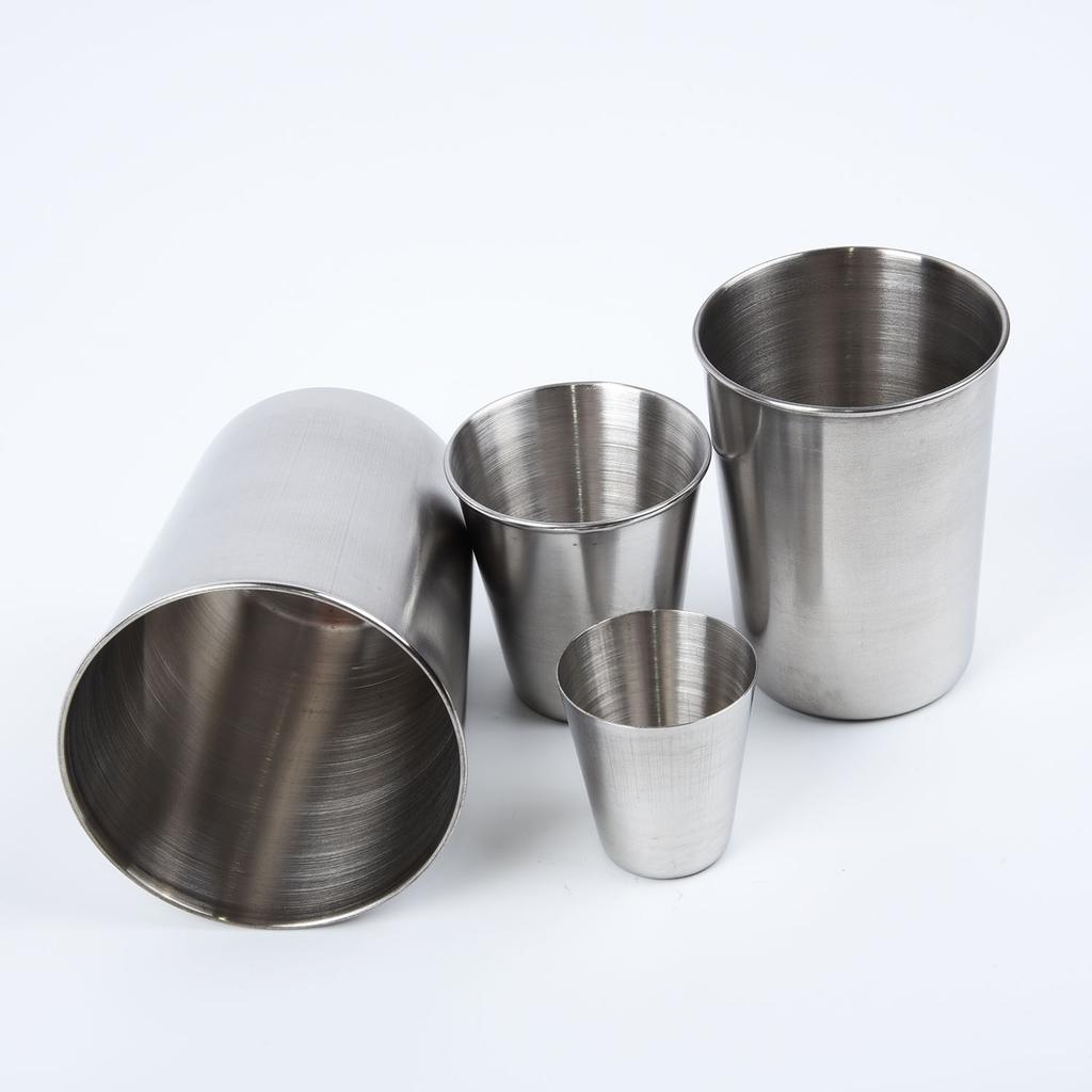 Stainless Steel Cup 30/70/180/320ml Beer Cola Milkshake Cup For Outdoor Practical Travel Bar Coffee Shop Polished Interior