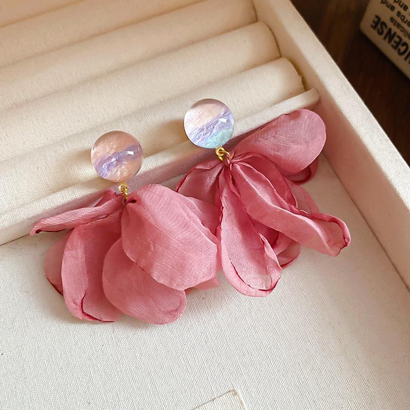 Серьги с бахромой из супер-феи, Нишевые серьги с высококлассным чувством темперамента в стиле отпуска, Летние серьги-цветочное море