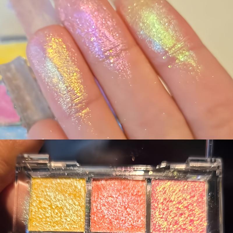 9-Color Chameleon Glitter Eyeshadow Palette Highly Pigmented, Chameleon Eyeshadow, Gradient Color, Waterproof Long-Lasting Shimmer Eyeshadow