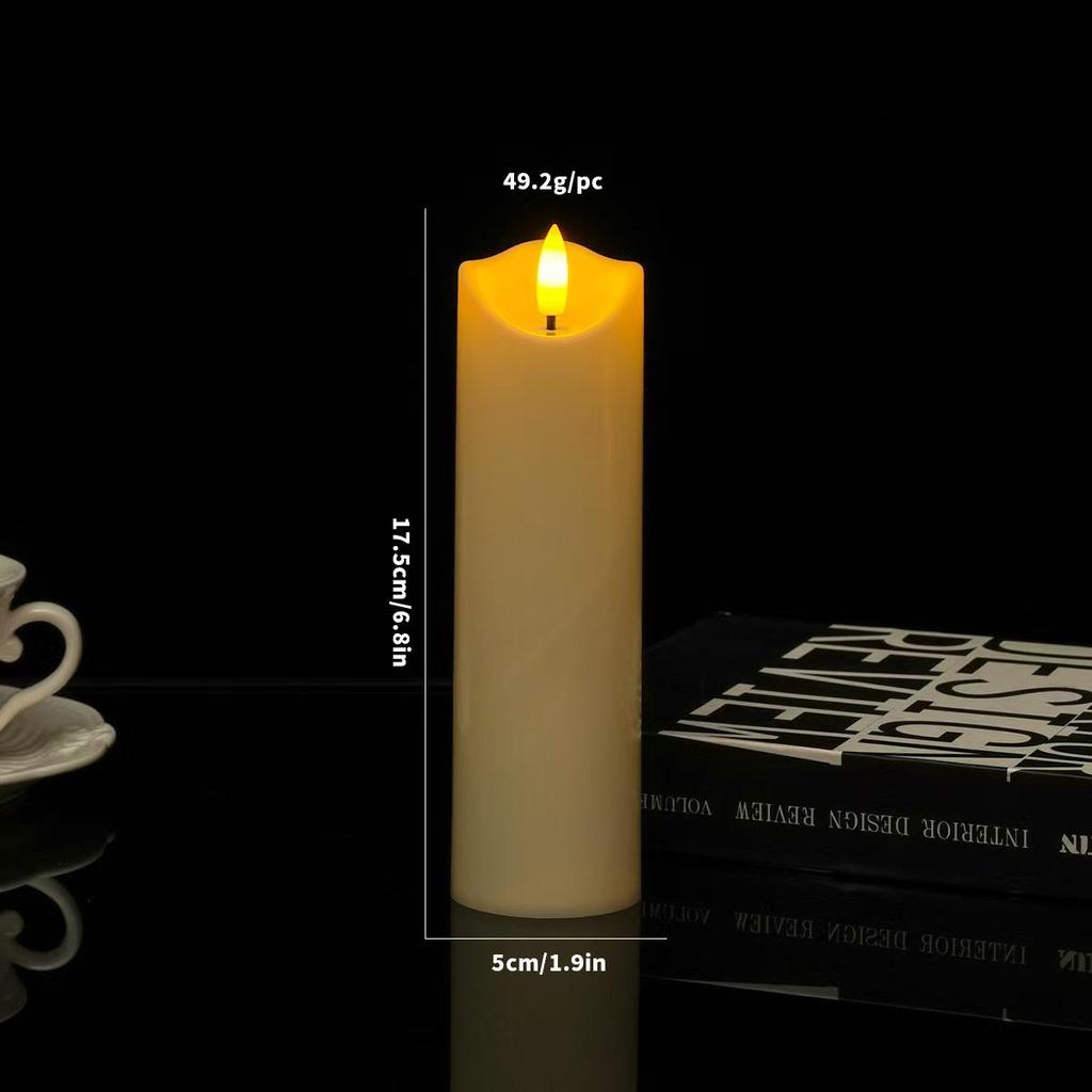 LED Elektronische Kerze mit wellenförmig flackernder Flamme – Paraffin-Atmosphärenlampe für Hochzeiten, Heiratsanträge und Tischdekoration