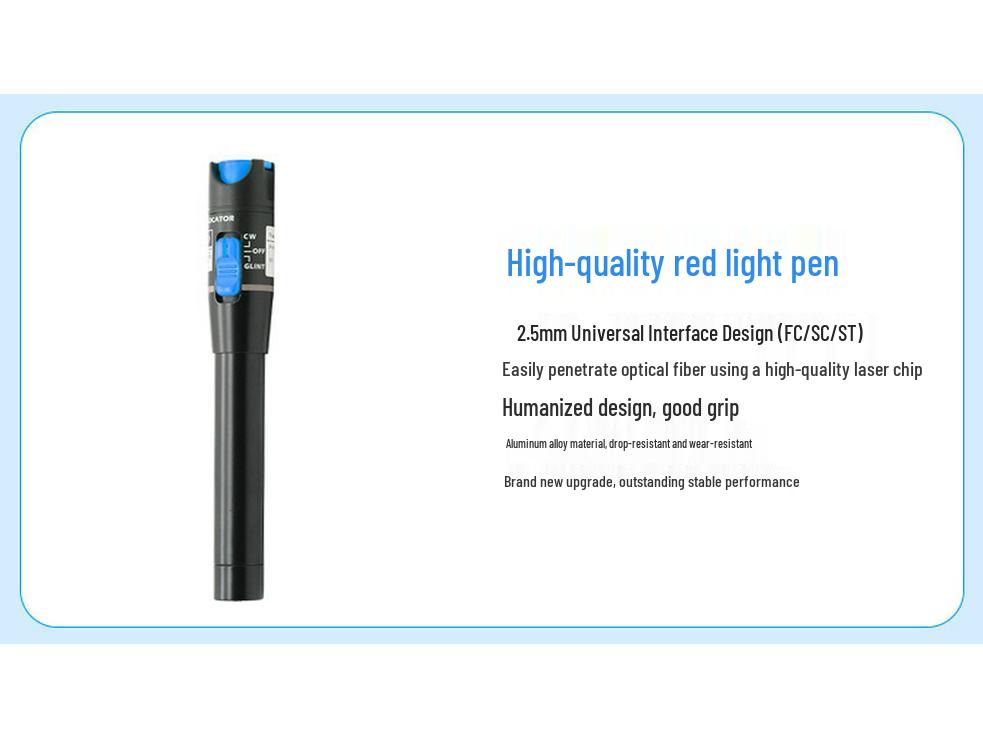 FTTH Fiber Optic Tool Kit: Fusion Splicer, Power Meter, Red Light Pen, Miller Pliers, Cutting Knife, Tool Bag.