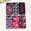 Phone Cover for Xiaomi Redmi Note 14 13 Pro Plus ProPlus 14C 13c Pro+ 5G Soft Silicone Case Star Dark Red Heart Love