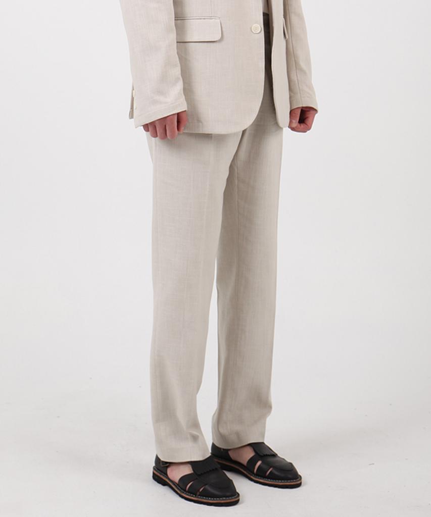 PALETOT Half-Banding Linen Trousers_Beige