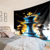 Golden Chess King On Black Tapestry, Unique Design Tapestry, Wall Decor for Bedroom,Livingroom, Playroom,Heartwarming Fan Holiday Gifts