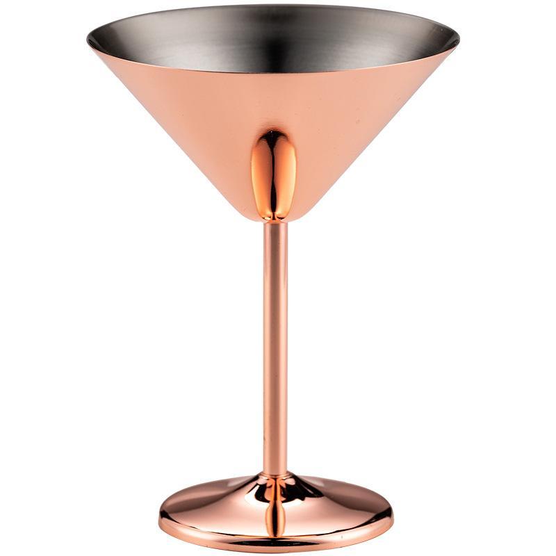 200ml Edelstahl Weinglas Cocktailkelch Rotwein Martini Kreatives Metall-Weinglas Champagnerkelch für Bar Restaurant