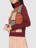 Lily Brown Color Block Knit Top LWNT205016 Red Japan Size F Women's (Free Size)