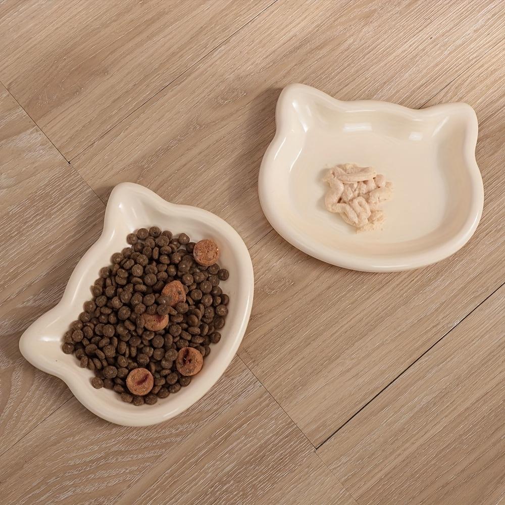 4er Mehrfarbiges Plastik-Katzennapf-Set, Kategorie Haustierbedarf, Cartoon-Katzenform-Design, Rutschfester Boden zur Vermeidung von Verrutschen