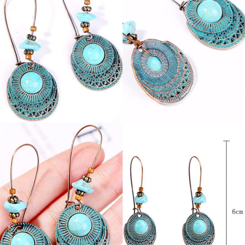 BLINGBAY 2023 Women's Earrings Retro Accessories Fashion Jewelry Accessories Ethnic Turquoise Earrings Bohemian Jewelry Gifts