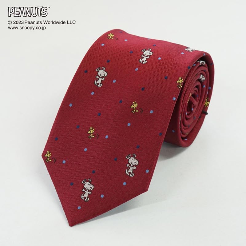 Peanuts Snoopy Tie PN918307 Red SNOOPY Woodstock Brand Tie Character Gift