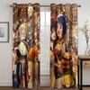 3D kreslené postavičky Sexy Beauty Curtain 2 Panel Obývací pokoj Ložnice Studovna Dětský pokoj Dekorativní závěsy