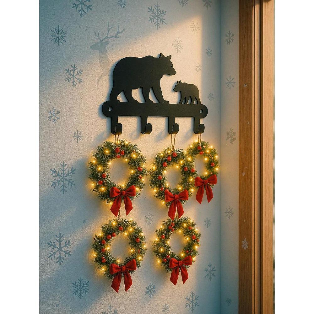 Metal Bear Key Holder, Wall Mounted Hook for Keys, Hats, Coats, Modern Home Decor, Bedroom Organization TY4476+TY6152