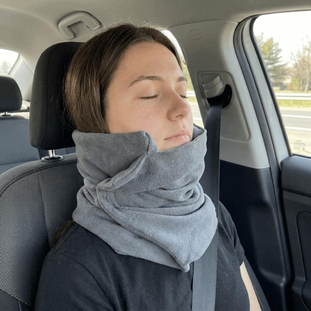 Breathable Fabric Neck Support Pillow Lightweight Foldable Neck Pillow Long Distance Trip