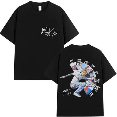 Rapper MGK Lost Americana Tour Cover T Shirts Machine Gun Kelly Casual ONeck Tshirt Fashion High Quality Cotton Tee Shirt