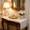 Lace Table Runner, Embroidery Floral Lace Table Cover with Tassel for Wedding, Afternoon Tea, Party Decor, Piano Top Cover