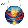 Window Decoration Puzzle Acrylic Suncatcher, Colorful Hanging, 7.48 Inch Sun Catcher Pendant Ornament, Ideal for Gifting And Home Decor Artistic Light