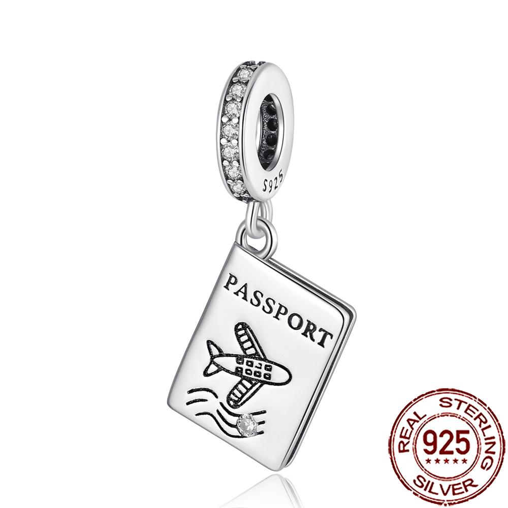 New Charms Copper Airplane Globe Suitcase Air Balloon Travel Beads Fit Original Bracelet Necklace Diy Jewelry