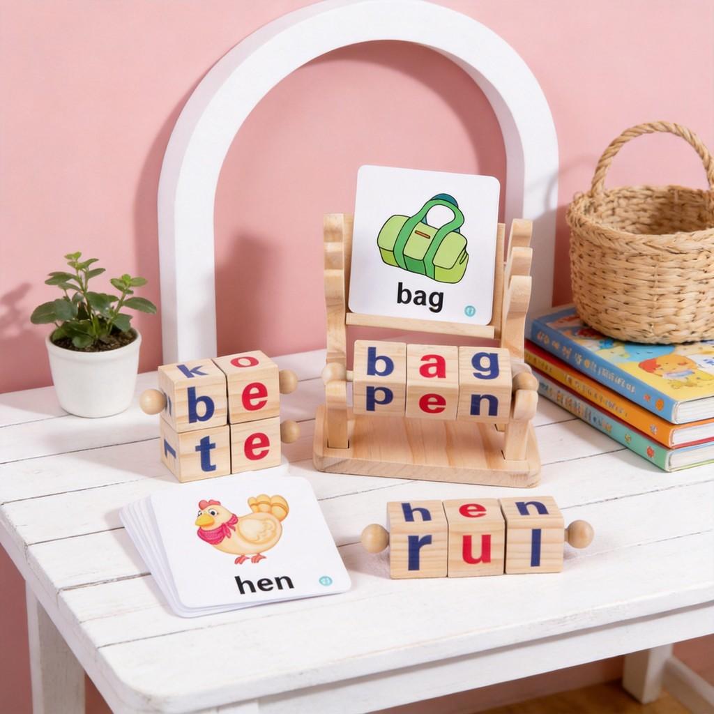 Wooden Alphabet Puzzle Toy For Babies Early Education Word Building Kids Learning