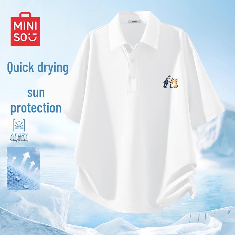 

MINISO Men s Quick-Dry Mesh Polo T-Shirt M