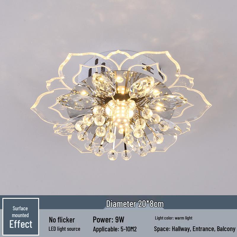 Modern Minimalist Ceiling Light - Embedded Crystal Lamp for Living Room, Corridor, and Aisle