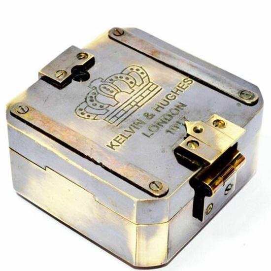 Solid Brass Kelvin  Hughes 1917 Brunton Compass , Birthday , Fathers Day Gift