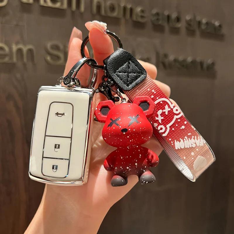 New TPU Car Smart Key Case Cover Shell For S0 Prius Verso Corolla Verso Camry 2004-2009 Protector Keychain Accessories JH0