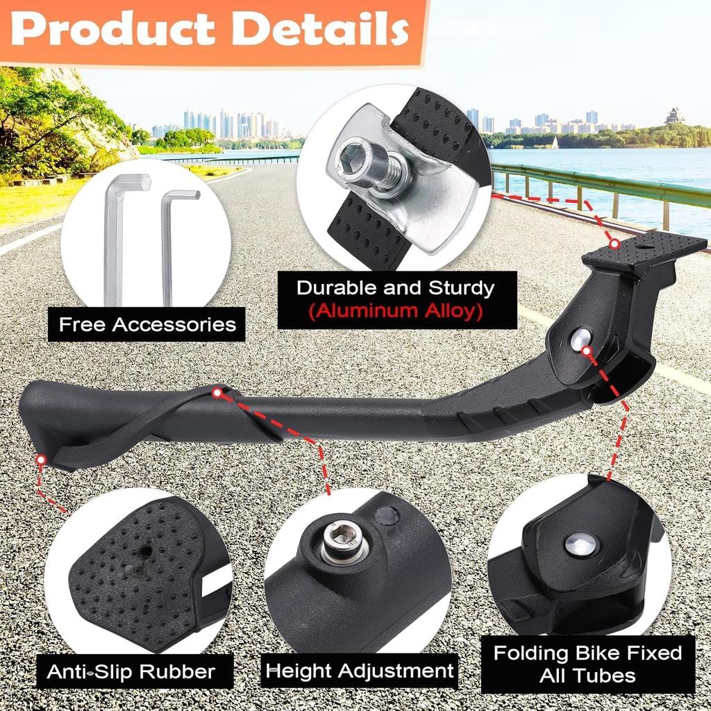 Kickstand for Adult Bikes, Aluminum Alloy Bicycle Kickstand Adjustable style-1