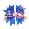 5 Inch Independence Day Bowknot Stacked Hairpins 4th of July Hair Bow Hair Clip American Flag Patriotic Bows Hair Accessories
