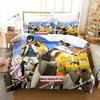 Kawaii BBKBRNK Bedding Set Single Twin Printed Bed Set With Pillowcase Bed Duvet Cover Soft Single Double Queen Super King Size