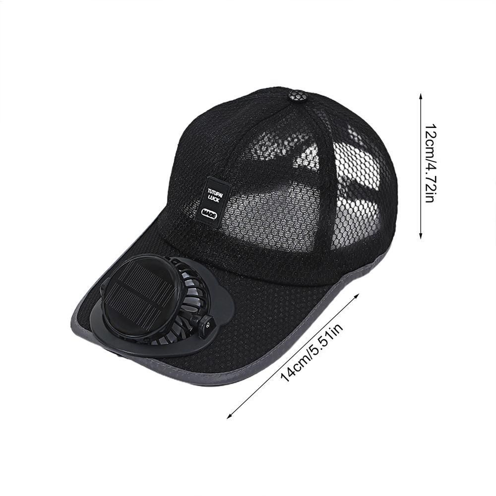 Outdoor Summer Solar Charging With Fan Hat For Men And Women Breathable Mesh Sun Protection Sunshade  Fan Hat Beach Hat