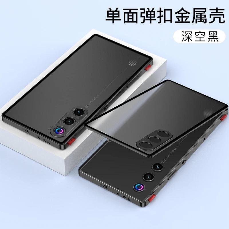 Alloy Metal Lens Protection Case For ZTE Nubia RedMagic 10 Air 10Pro+ 9Spro 8 Transparent Tempered Glass Hard Shockproof Cover