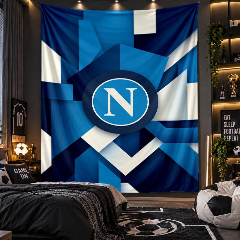 Wall Hanging Tapestry Napoli FC Print Cloth for Living Room Bedroom Home Decor