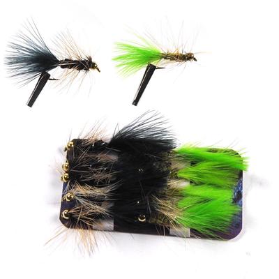 #10 Verde Chartreuse Nero Testa di Perla in Ottone Streamer Mosca per Trote Esca Pesca a Mosca Gratuito per inviare la scatola