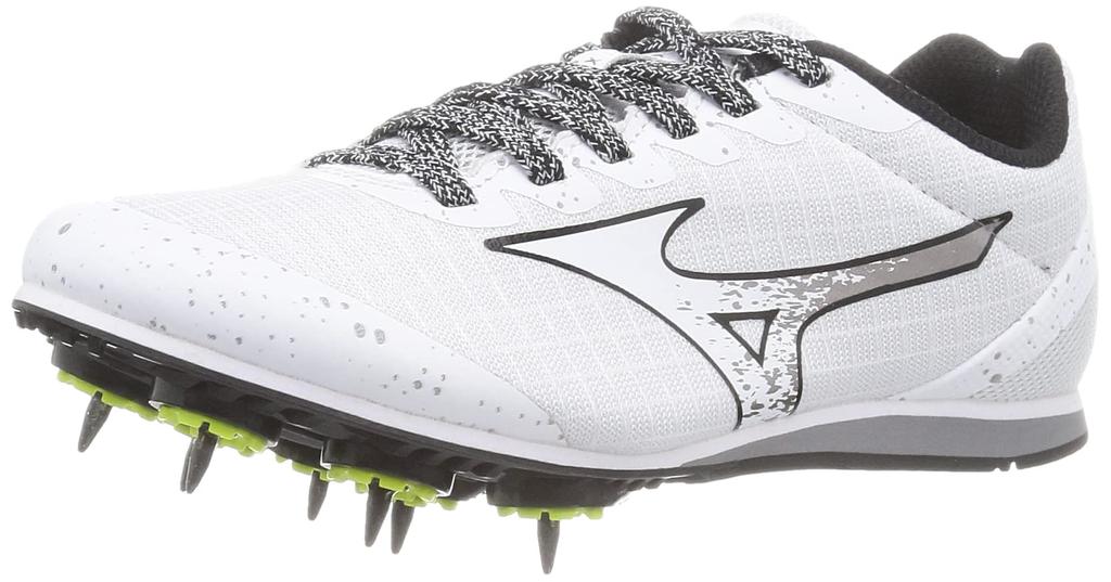 Track and Field Club Short Track and Field For Tracks Under 2E [Mizuno] X-First Shoes, Activities, Lightweight, Distance, Spikes, 800m, White/Silver,