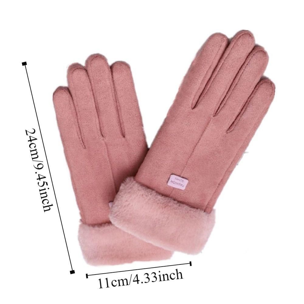 Keep Warm Full Finger Mittens Furry Winter Thermal Gloves Warm Cycling Gloves  Outdoor Sport
